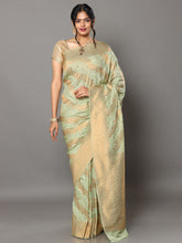 Banarasi Meenakari Gaji Silk Zari - Mint Green